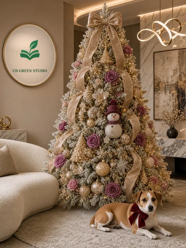 Grand Salon tree in a contemporary house, CD Green Studio