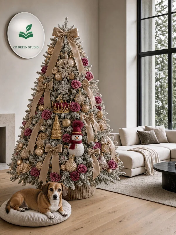 Grand Salon tree in a modern house, CD Green Studio
