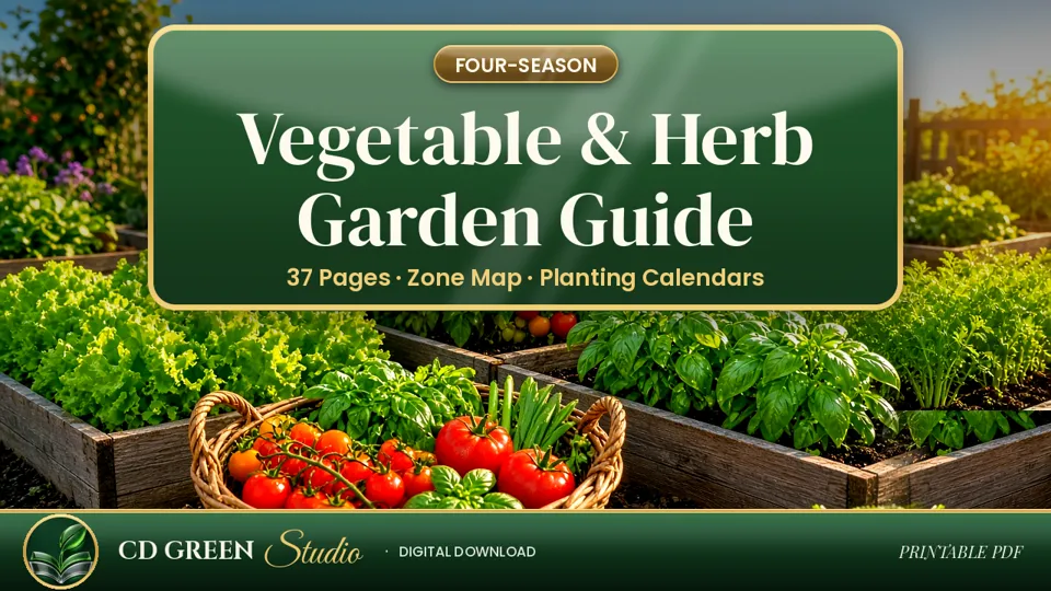 Four-Season Vegetable & Herb Garden Guide cover