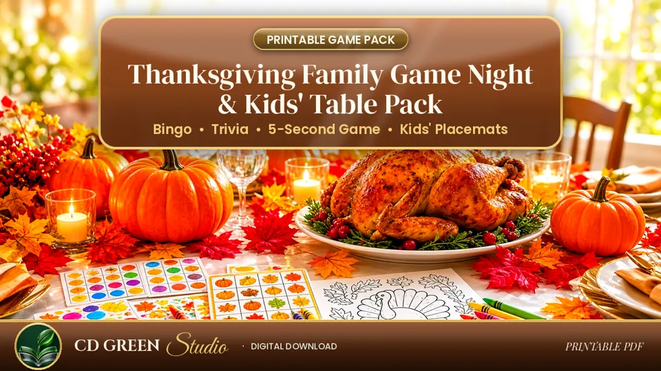 Thanksgiving Family Game Night & Kids' Table Pack cover
