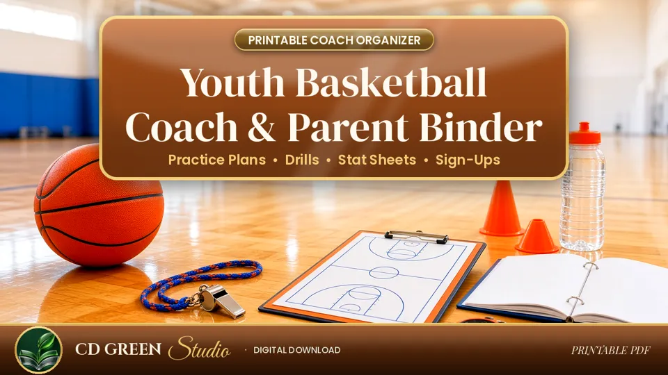 Youth Basketball Season Coach & Parent Binder cover
