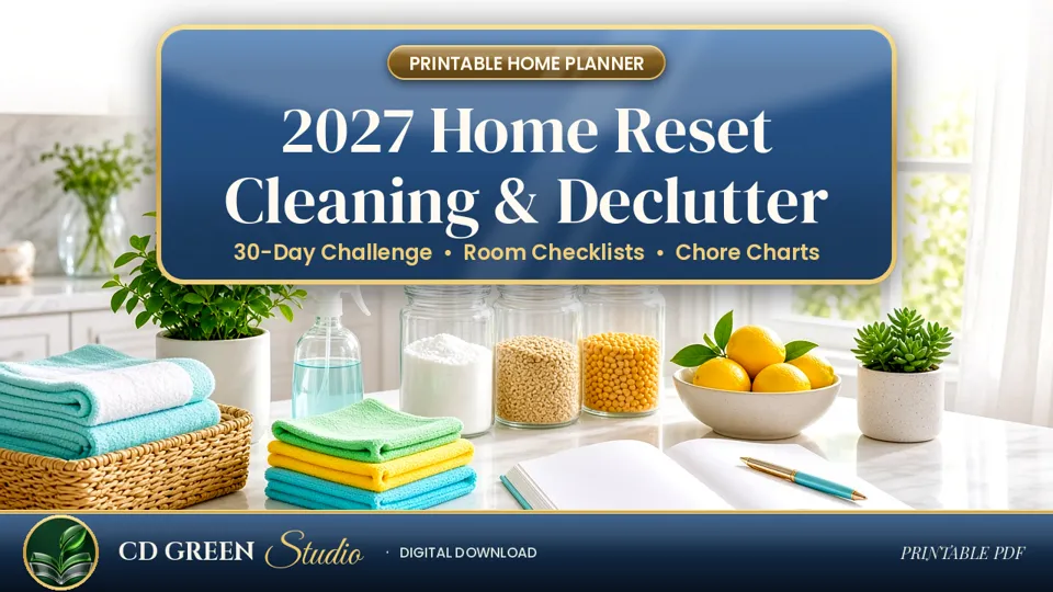 2027 Home Reset: Cleaning & Declutter Planner cover