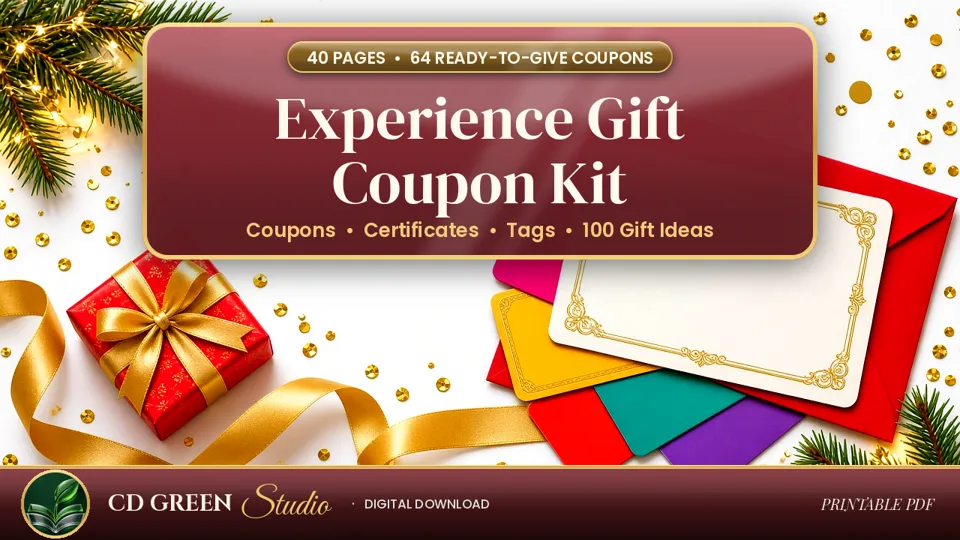 Experience Gift Coupon Kit: 64 Printable Coupons, Certificates & Tags cover