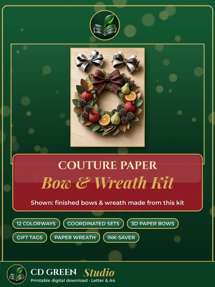 Couture Paper Bow & Wreath Kit cover